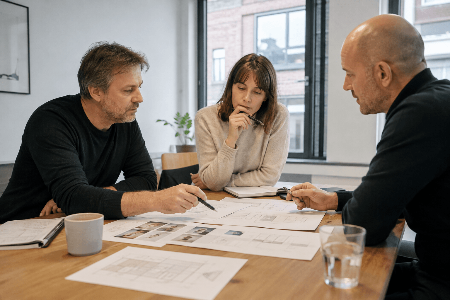 Team vergleicht Angebote und Vorgehensweisen von Softwareagenturen