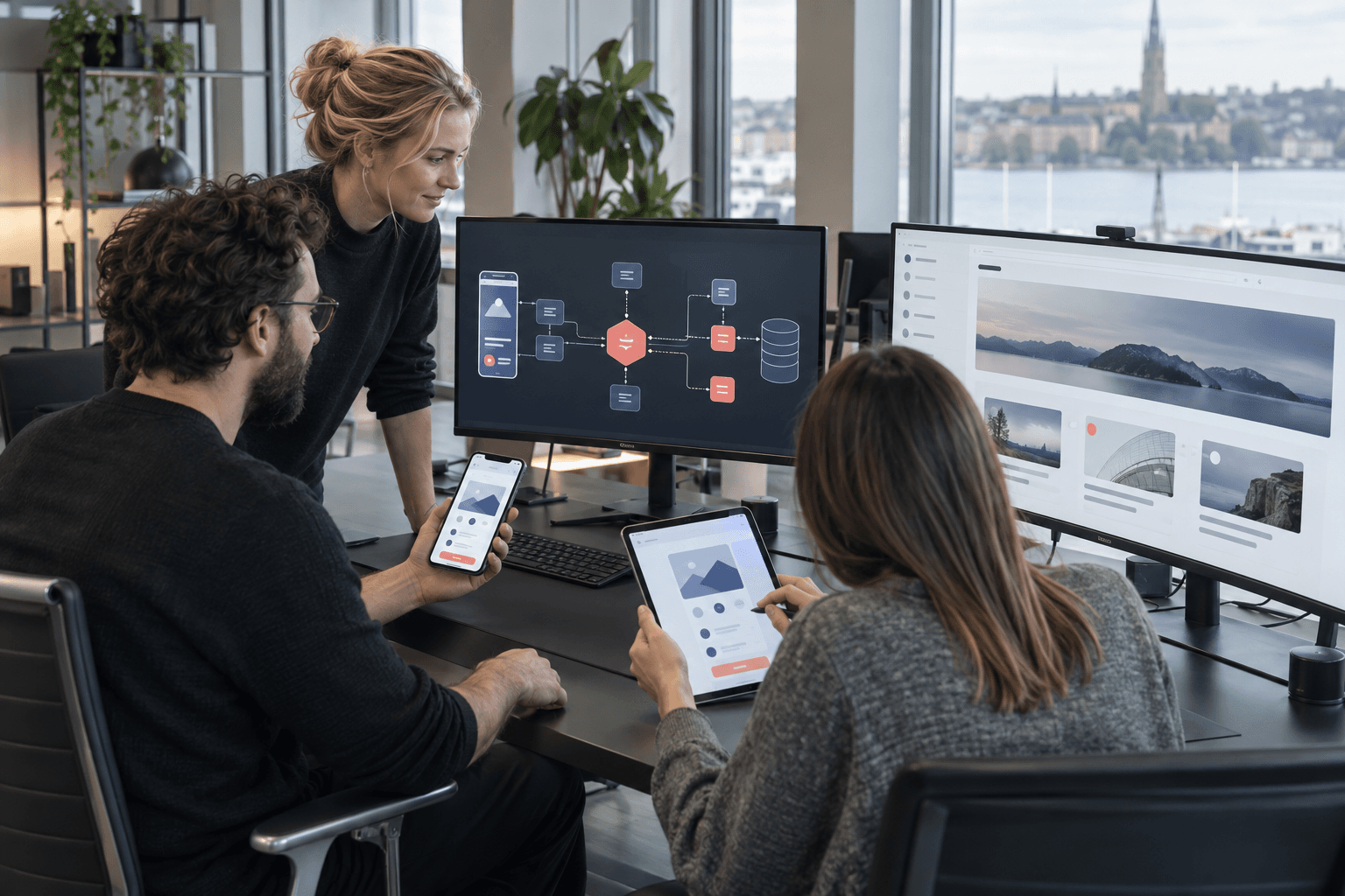 Digitales Produktteam entwickelt mobile App, Backend-Architektur und Webplattform gemeinsam