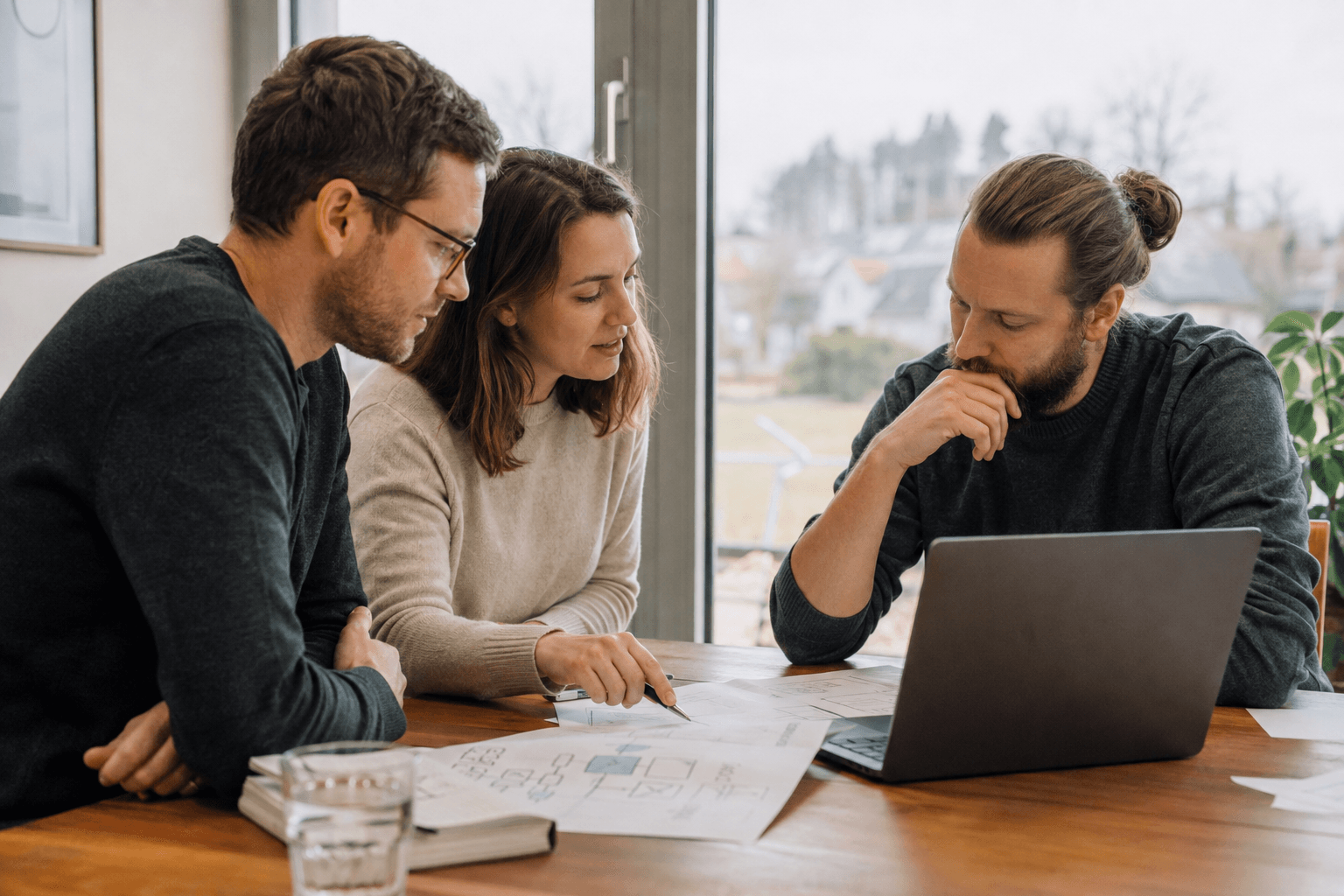 Lokales Softwareteam bespricht einen digitalen Geschäftsprozess in Kummerfeld
